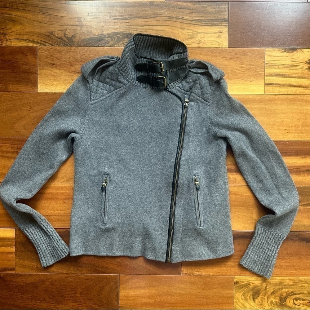 Ann Taylor Asymmetrical Zip-Up Sweater Shirt
